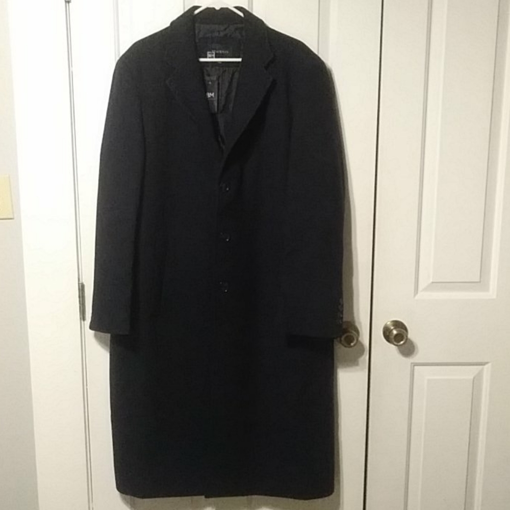 Single Breasted Full Length Wool Coat XL